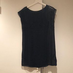 Club Monaco navy slip cut out dress